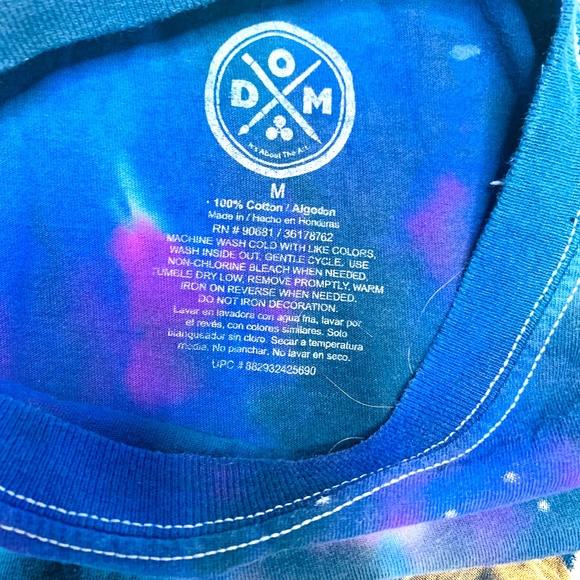 DOM Cats Graphic Tie Dye T-shirt Size L - Picture 5 of 7